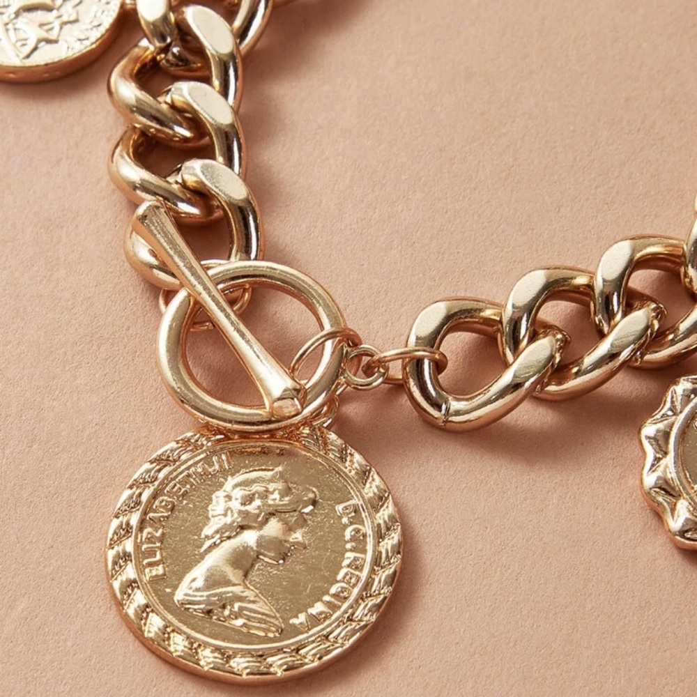 3/$30 💛 Chunky Boho Coin Bracelet - Picture 4 of 4